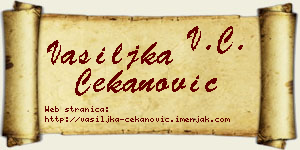 Vasiljka Čekanović vizit kartica